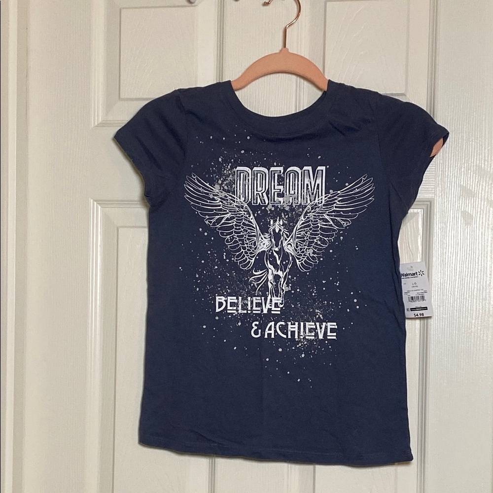 Dream Believe & Achieve Kids Navy T-Shirt